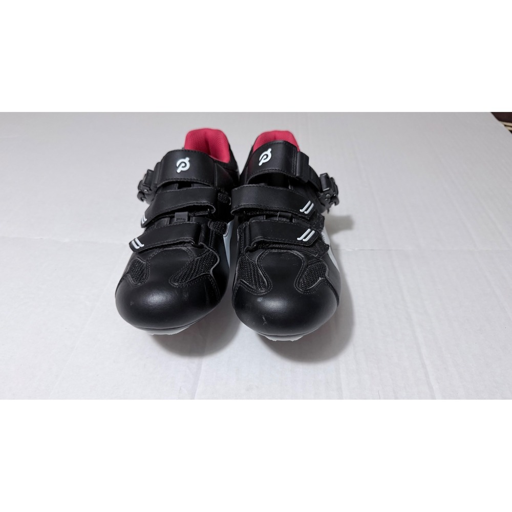 Peloton Cycling Black Red White PL-SH-B-39 Indoor Bike Cleats Mens 7 Womens 8
